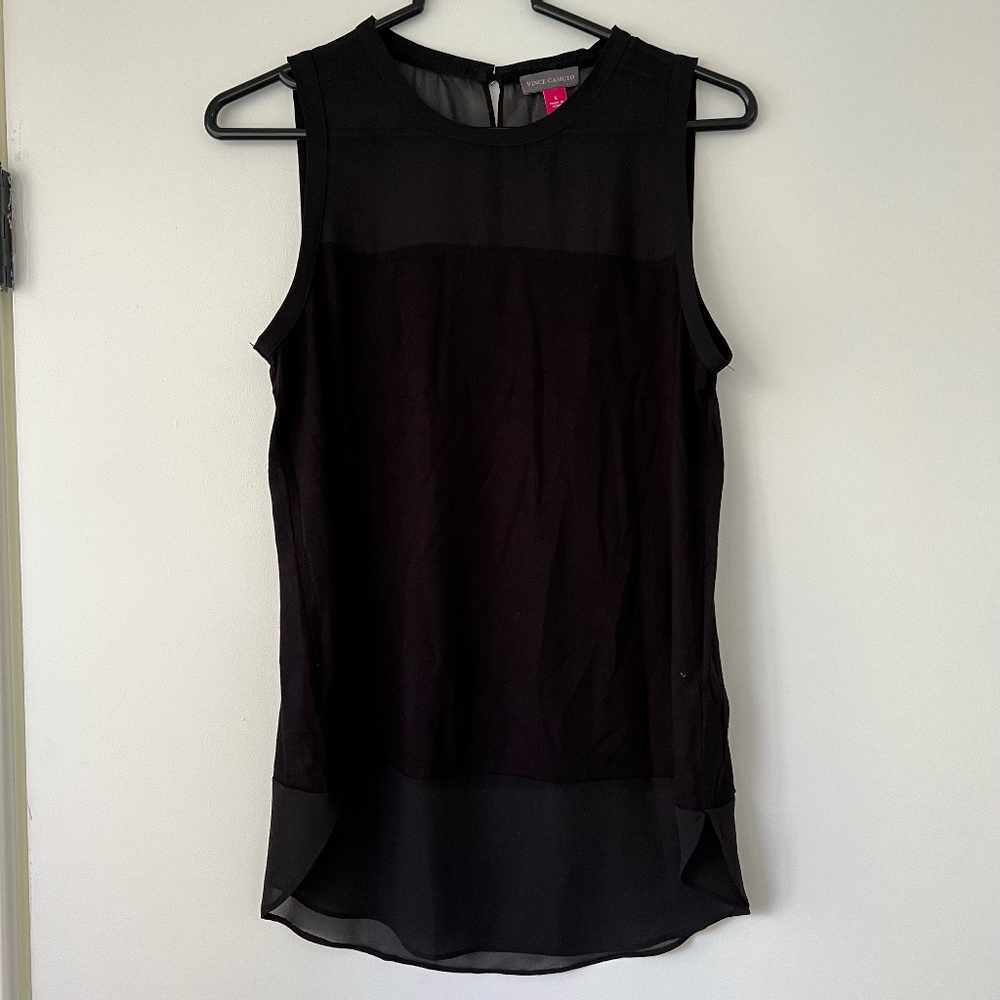 Vince Camuto | Sleeveless Black Top Size S